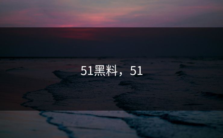 51黑料，51